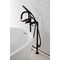Aqua Vintage CCK8400DKL Freestanding Tub Faucet with Supply Line, Stop Valve, Matte Black CCK8400DKL - alternate 5